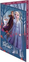 Disney Kaart Met Envelop Frozen 3d Junior 20,5 Cm Blauw