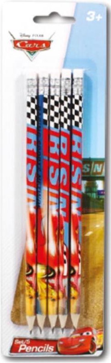 Disney Potloden Cars Hout Rood 5 Stuks