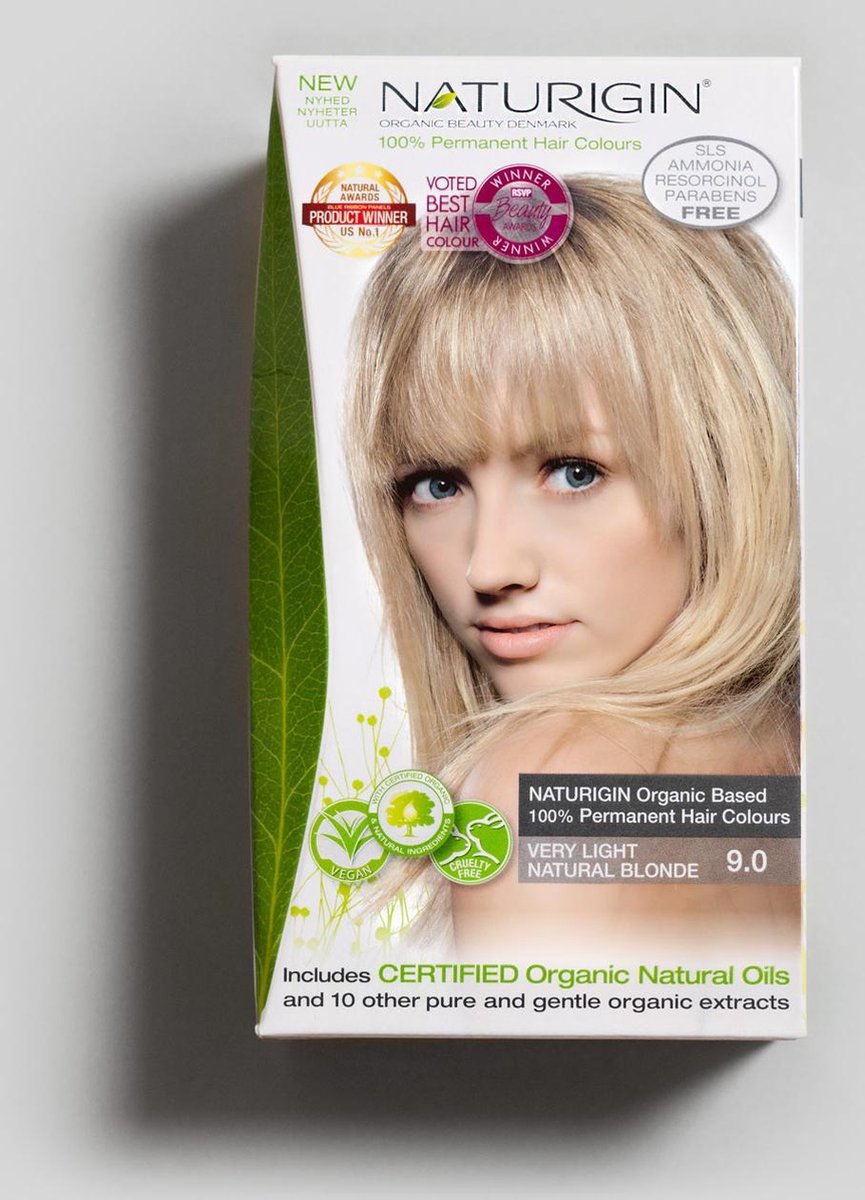 NATURIGIN Natural Permanent Home Hair Dye-Ammonia-free - Very Light Natural Blonde 9.0