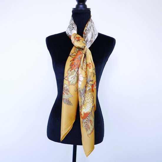 100% foulard en soie de luxe / 100% foulard en soie de mûrier lourd 16  momme carré 110... | bol.com