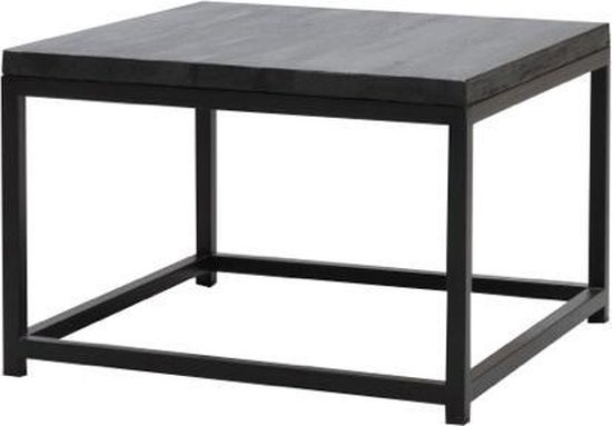vasteland Met pensioen gaan welzijn Omar bijzettafel - zwart - industrieel - modern - kleine tafel - massief  hout - metaal... | bol.com