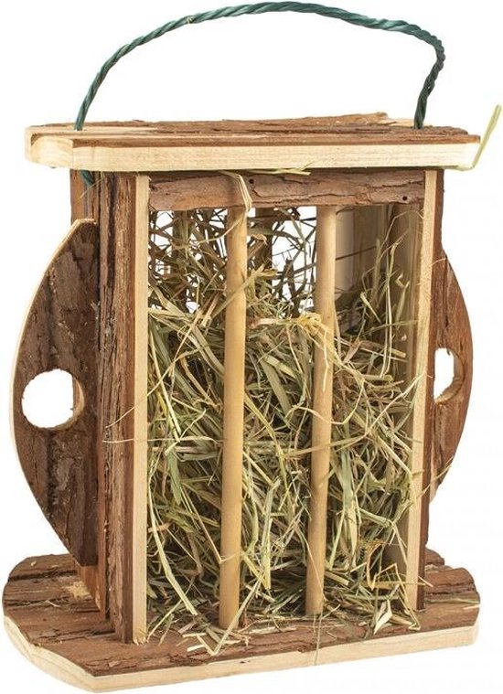 Houten hooiruif in schors 20x12x20cm