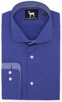 GENTS | Blumfontain Overhemd Heren Volwassenen print kobalt Maat S 37/38
