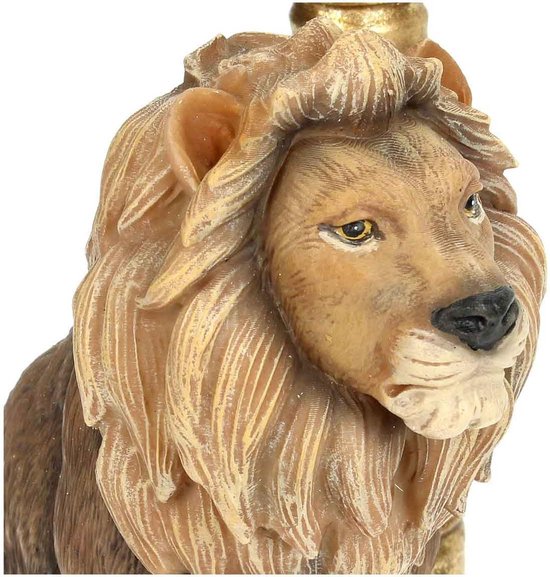 SVJ Home Decorations Chandelier Candelabra Lion - 19 x 16 x 36,5 cm - Marron