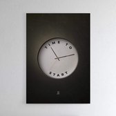 Time To Start - Walljar - Wanddecoratie - Poster ingelijst