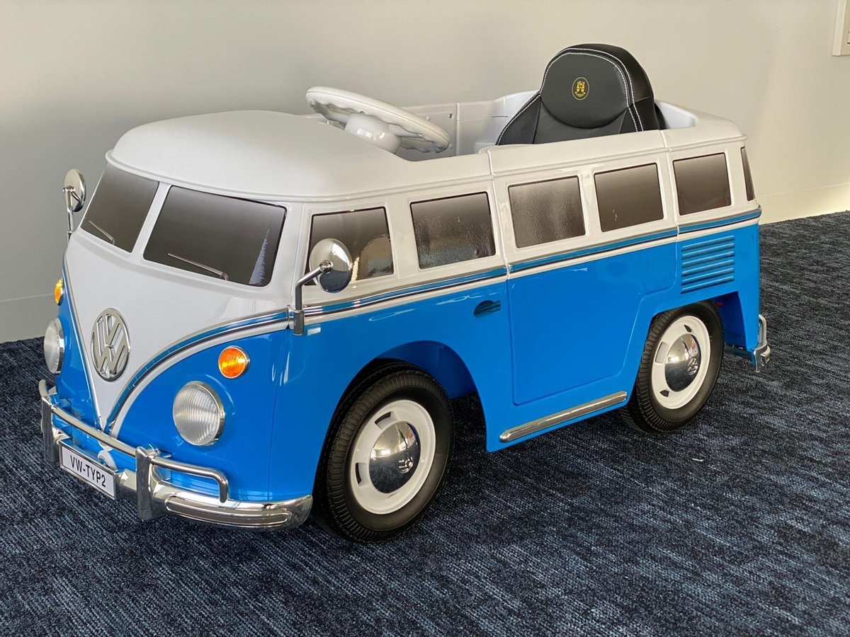 Rollplay Volkswagen T1 Bus Accuvoertuig 12v Auto Blauw/wit