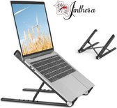 Jinthera - Lichtgewicht Laptop standaard - Laptophouder - Laptopstandaard Verstelbaar - Antislip en Inklapbaar - Geschikt voor o.a. Apple Macbook Pro, Air - Zwart
