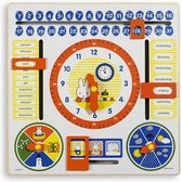 Nijntje houten speelgoed kalenderklok oefenklok leerklok - peuter kleuter educatief speelgoed - Bambolino Toys