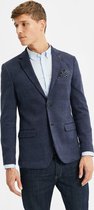 WE Fashion Heren slim fit geruite blazer