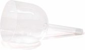 Kristallen klankschaal helder/handgreep/tas F-toon (15 cm)