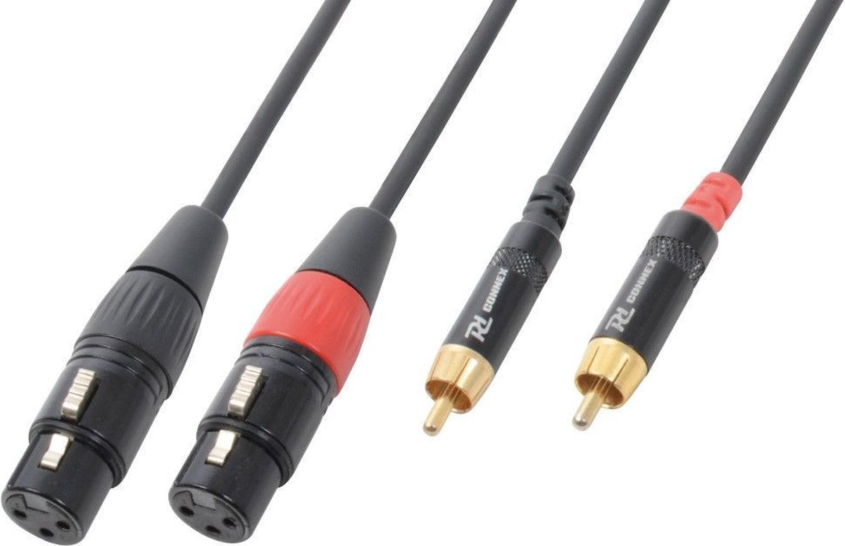 PD Connex Kabel 2x XLR Female - 2x RCA Male 6m