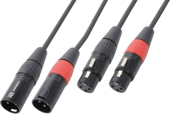 PD Connex 2x XLR (m) - 2x XLR (v) kabel - 0,50 meter | bol.com