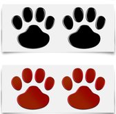 Auto Sticker | Honden pootjes | Rood | autosticker | stickers