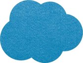 Wolk vilt onderzetters  - Lichtblauw - 6 stuks - 10,5 x 8 cm - Tafeldecoratie - Glas onderzetter - Cadeau - Woondecoratie - Tafelbescherming - Onderzetters voor glazen - Keukenbeno