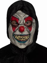 Partychimp Gezichtsmasker Evil Clown Latex Wit/rood/blauw One-size