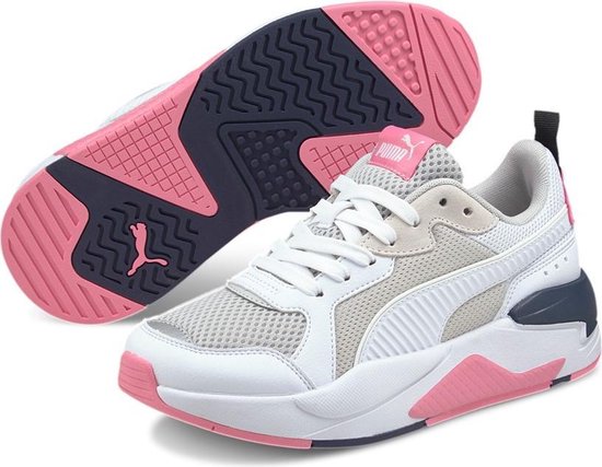 PUMA X-Ray Jr Unisex Sneakers - Puma White-Puma White-Gray Violet - Maat 36  | bol.com