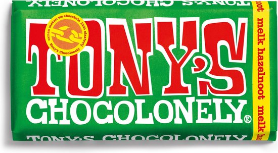 Tony's Chocolonely Melk Hazelnoot Chocolade Reep - 4 x 180 gram - Tony's Chocolonely