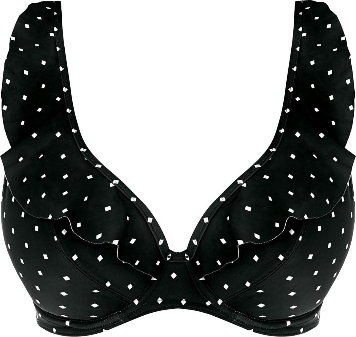 Freya Jewel cove high apex bikini top - Maat 85D (EU) Zwart