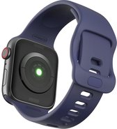 Bracelet Apple Watch en silicone nouveau design 42mm-44mm bleu marine Watchbands-shop.nl