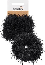 ebelin Krullenbandjes zwart - Haarbandjes (3 stuks)