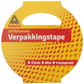 Deltafix verpakkingstape zelklevend pp in huls transparant 66 m x 25 mm