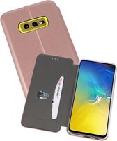 Slim Folio Case - Book Case Telefoonhoesje - Folio Flip Hoesje - Geschikt voor Samsung Galaxy S10e - Roze