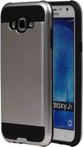Tough Armor TPU Hoesje voor Galaxy J7 J700F Zilver