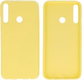 Hoesje Geschikt voor de Huawei P40 Lite E - Backcover Color Telefoonhoesje - Geel