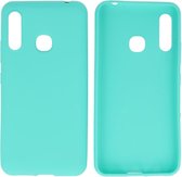Hoesje Geschikt voor de Samsung Galaxy A70e - Backcover Color Telefoonhoesje - Turquoise