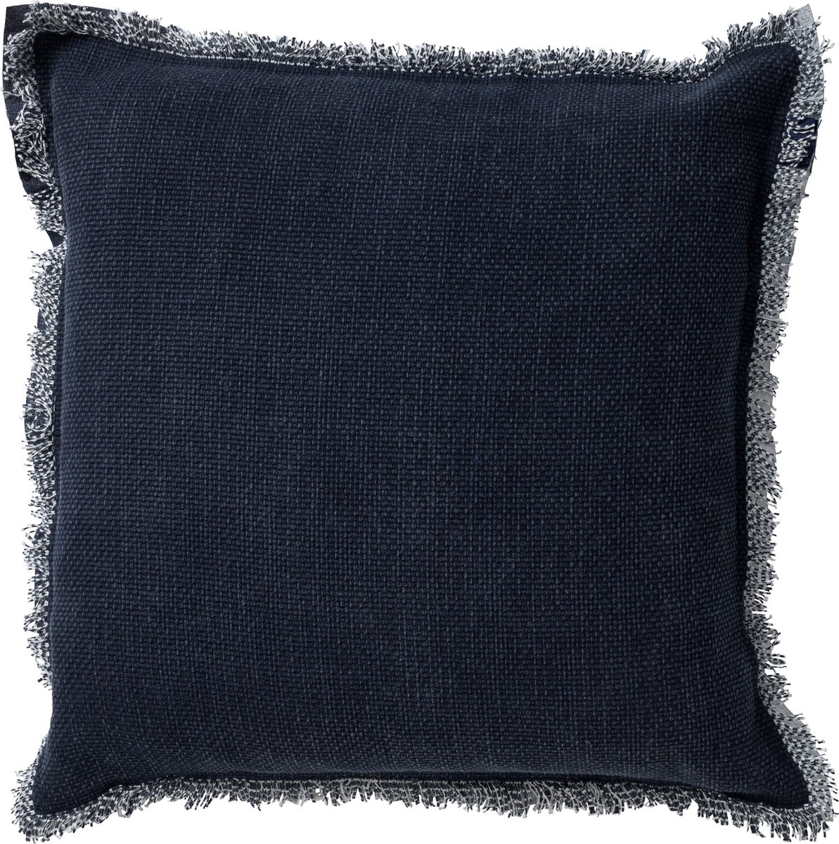 Dutch Decor BURTO - Kussenhoes 45x45 cm - gewassen katoen - Insignia Blue - donkerblauw - met rits - zonder binnenkussen Marineblauw