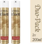 Duo Pack 2x L'Oréal Paris Elnett Satin Normale Fixatie Styling Spray - 200ml - Haarspray-3600523792887