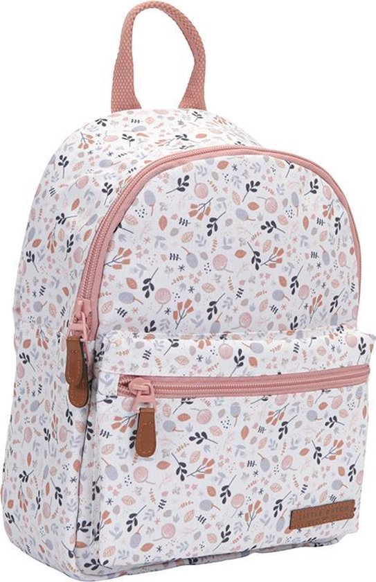 Rugzak - Bloemetjes - Wit/Roze