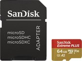 SanDisk micro SD geheugenkaart 64GB Extreme Plus