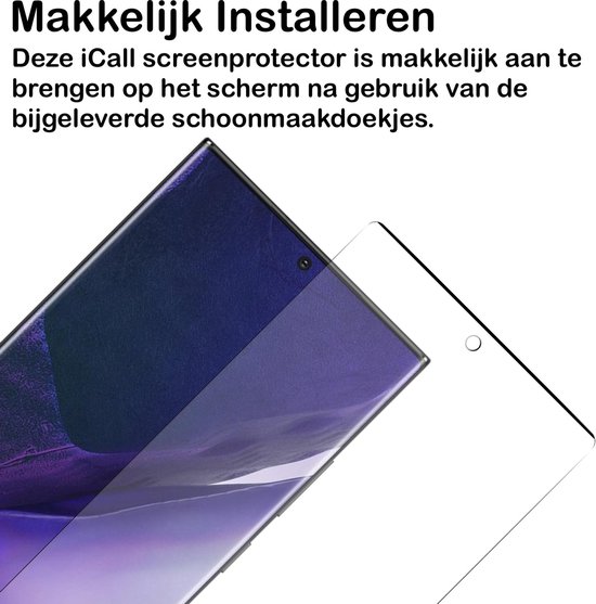 Screenprotector geschikt voor Samsung Note 20 - Full Screen Protector Glas