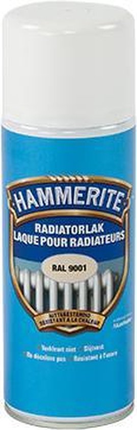 Hammerite Radiatorlak Spray - RAL 9001 - 1 m² - Afwerkingslaag