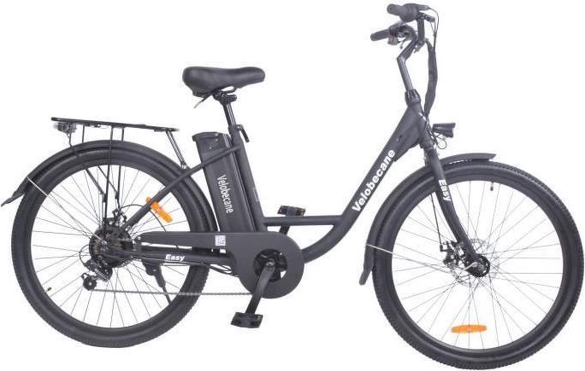 Velobecane Easy - Elektrische Fiets - Zwart - Schijfremmen