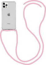 Hoesje Back Cover met Koord Roze Geschikt voor Apple iPhone 12 / 12 Pro