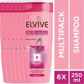 L'Oreal Elvive Shampoo Nutri-gloss - 6 x 250 ml