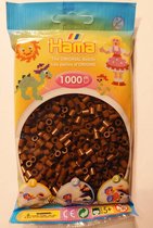 Hama chocoladebruin (warm bruin) midi strijkkralen, zakje met 1.000 stuks normale strijkparels (creatief kralen en knutsel cadeau voor kinderen!)