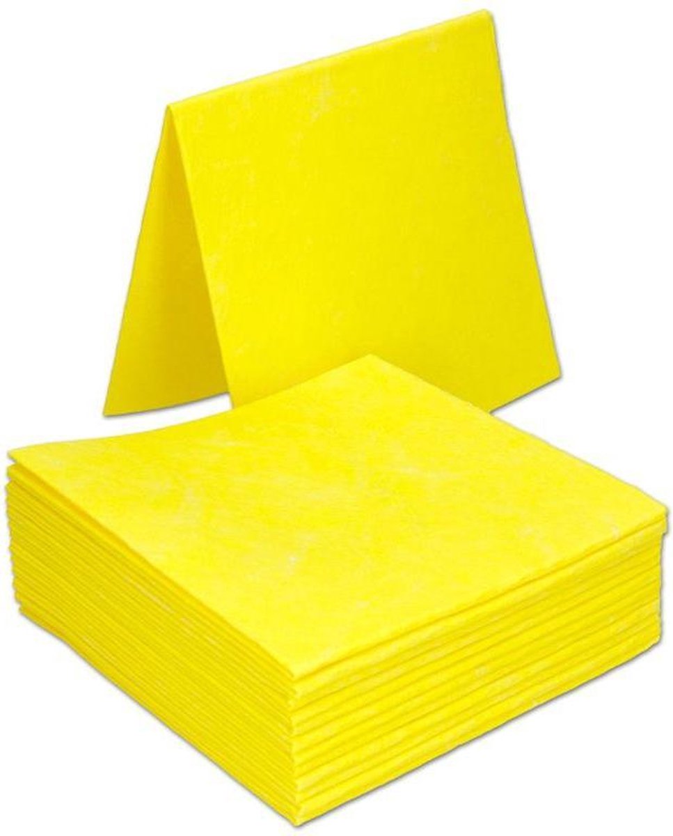MAUS 200 stuks sopdoeken vaatdoekjes geel viscose vaatdoeken 20x10 HACCP 5 kleuren leverbaar - MAUS