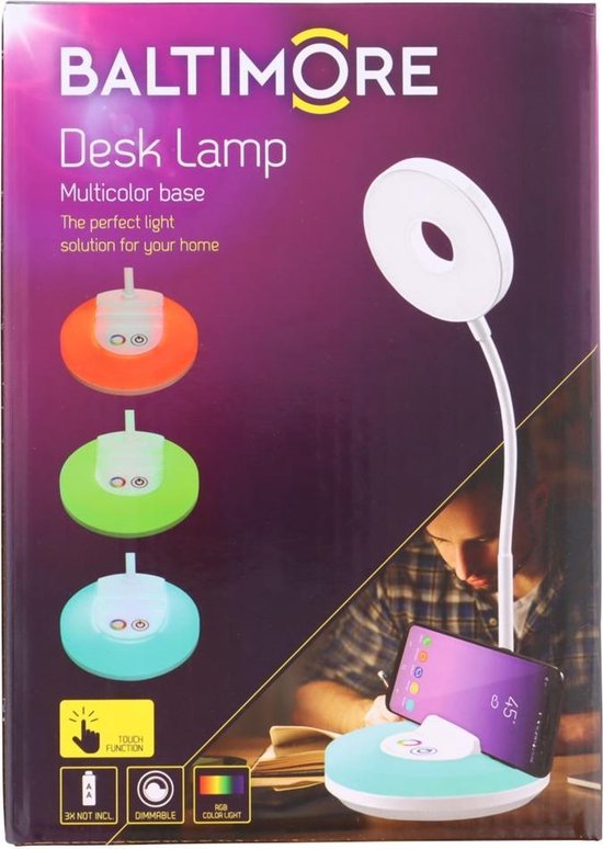 Lampe de bureau / veilleuse Baltimore + 4 piles AA gratuites - Lampe de  bureau - Lampe... | bol.com