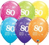 Qualatex - Ballonnen Happy Birthday 80 Jaar