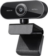 Webcam full HD (1080p) - Met microfoon - USB - Eenvoudige installatie - Vergaderen - School/werk/thuis- Windows & Mac