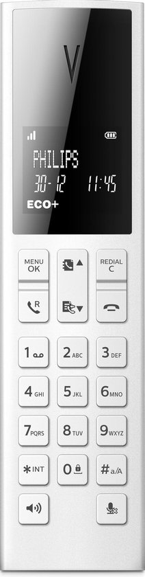 Téléphone DECT Philips M3501W / 22 à Design unique - Wit