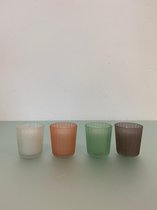 Kaarsjes In Glas - 4 stuks (divers)