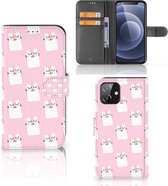 GSM Hoesje iPhone 12 | 12 Pro (6.1") Bookcase Valentijn Cadeaus Sleeping Cats
