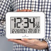 Marathon CL030060WH kristal omlijste wandklok wit
