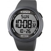 grijs Xonix digitaal heren horloge waterdicht