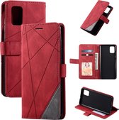 Book Case geschikt voor Samsung Galaxy A51 | Hoogwaardig PU Leren Hoesje | Lederen Wallet Case | Luxe Uitstraling | Telefoonhoesje | Pasjeshouder | Portemonnee | Rood
