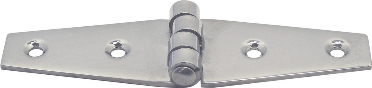 Staartscharnier - 102x27x2 - Rvs 304 - Knoop boven